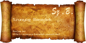 Szunyog Benedek névjegykártya