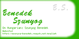 benedek szunyog business card